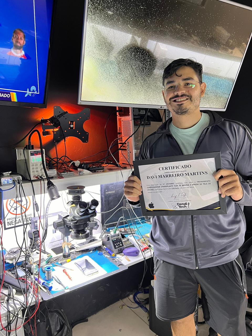 Aluno certificado pela Dendi Tech